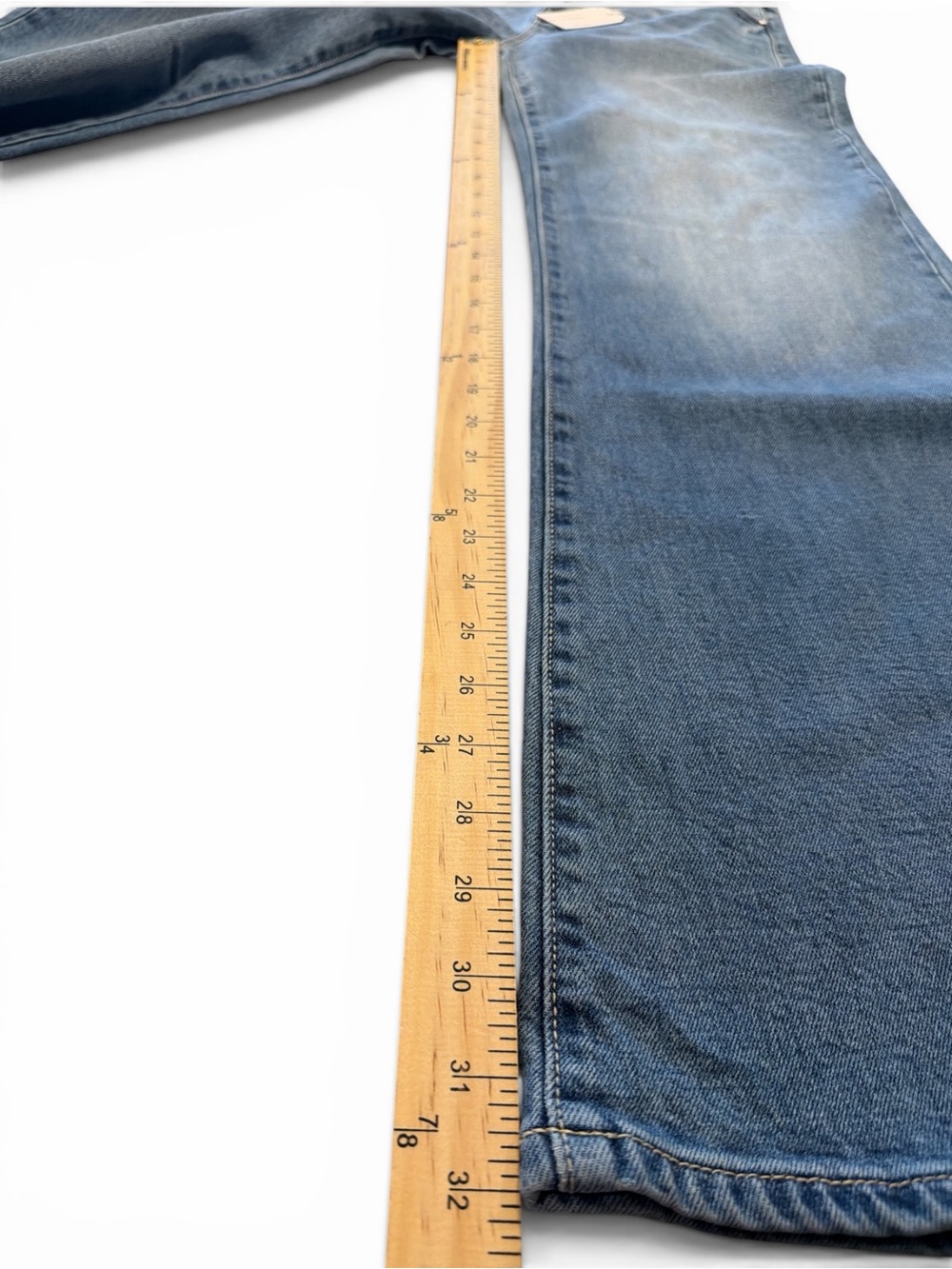 Petra Flare Jeans Size 9/28 Blue Medium Wash Full Length Fading Throughout NWT - Picture 14 of 14